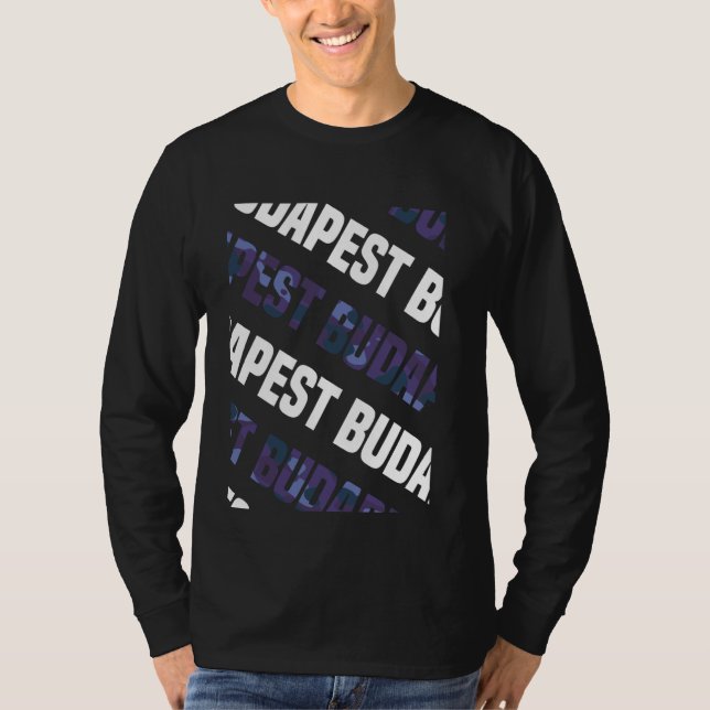 Budapest Camo Pattern Purple Camouflage T-Shirt (Front)
