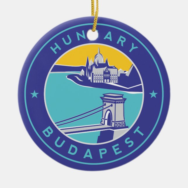 Budapest Ceramic Tree Decoration (Front)