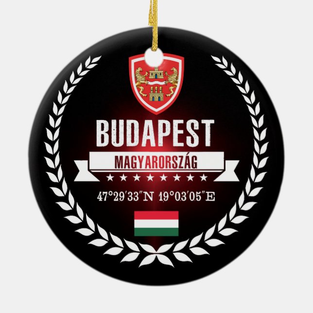 Budapest Ceramic Tree Decoration (Back)