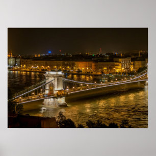 Budapest Chain bridge Poster