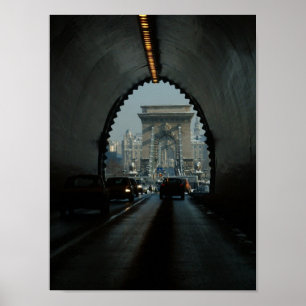 Budapest Chain Bridge Poster