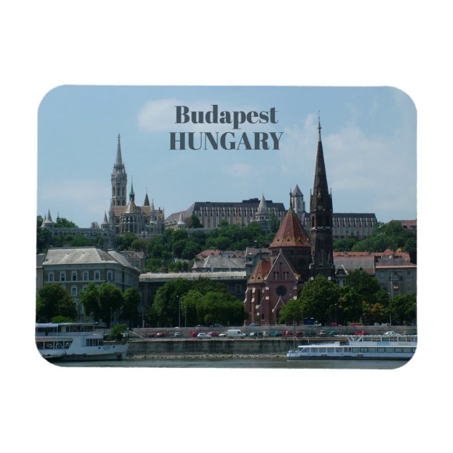 Budapest custom text magnet 2 (Horizontal)