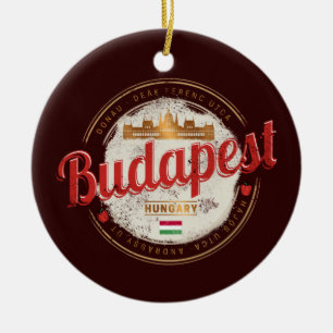 Budapest Design Hungary Vintage Parliament Ceramic Tree Decoration