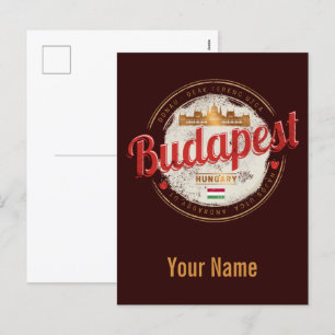 Budapest Design Hungary Vintage Parliament Holiday Postcard
