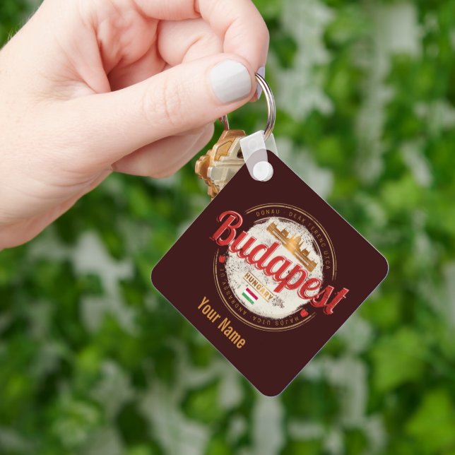 Budapest Design Hungary Vintage Parliament Key Ring (Hand)