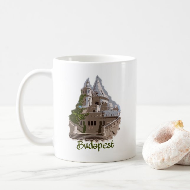 Budapest: Fisherman's Bastion Coffee Mug (With Donut)
