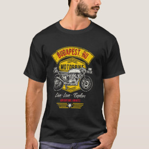 Budapest HU Retro Motorcycle Design T-Shirt