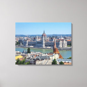 Budapest Hungarian Parliament view canvas print