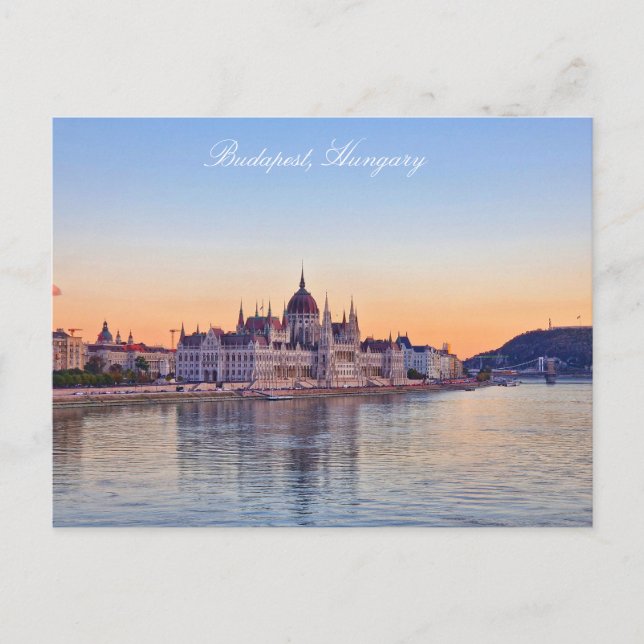 Budapest, Hungary, Buda Castle, city at night Postcard (Front)