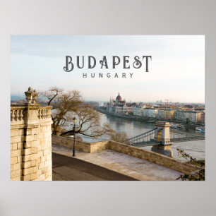 Budapest Hungary city landscape, travel photo Poster