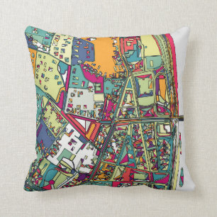 Budapest, Hungary   City Map Cushion