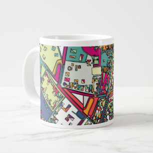 Budapest, Hungary   City Map Large Coffee Mug