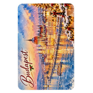 Budapest Hungary Danube Parliament Christmas Magnet