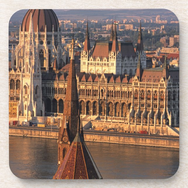 Budapest, Hungary, Danube River, Parliament Coaster (Front)