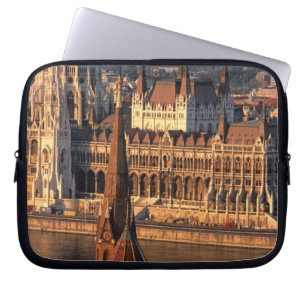 Budapest, Hungary, Danube River, Parliament Laptop Sleeve