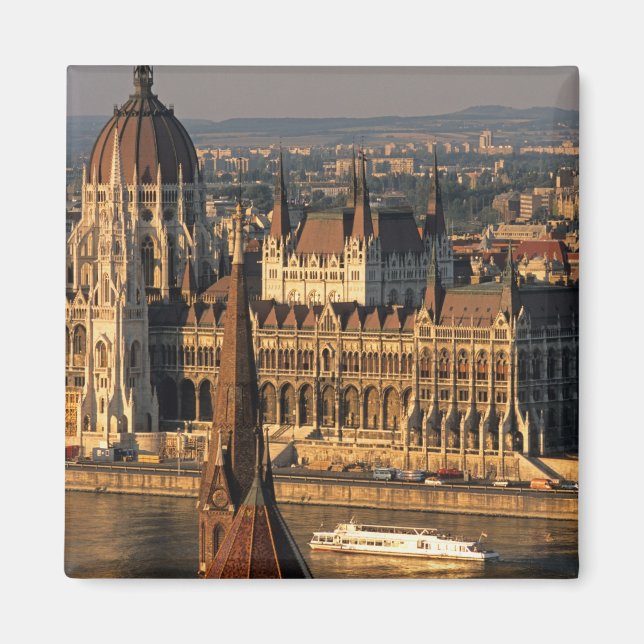 Budapest, Hungary, Danube River, Parliament Magnet (Front)
