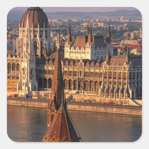 Budapest, Hungary, Danube River, Parliament Square Sticker