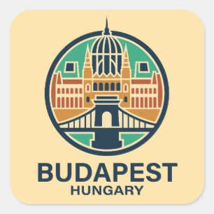 Budapest Hungary Europe Square Sticker