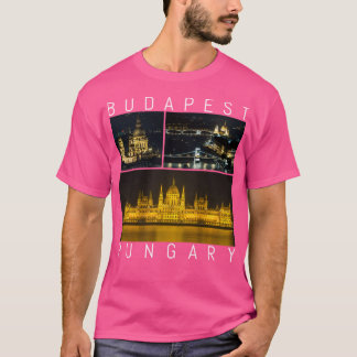 Budapest Hungary Famous Sights Gallery Souvenir T-Shirt