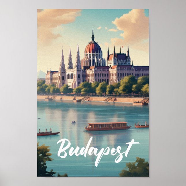 Budapest Hungary Famous Travel Place Poster (Front)
