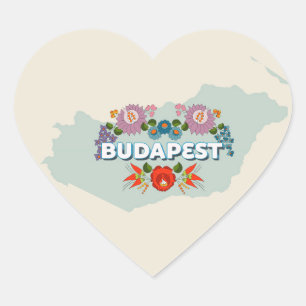 Budapest, Hungary Heart Sticker
