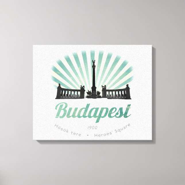 Budapest, Hungary, Heroe´s Square, magyar poster Canvas Print (Front)