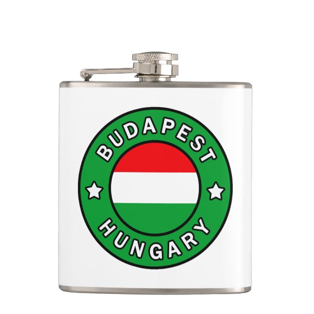 Budapest Hungary Hip Flask (Front)