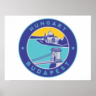 Budapest, Hungary, Magyar, Danube River, Poster