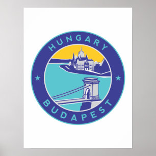 Budapest, Hungary,  Magyar, Danube River, Poster
