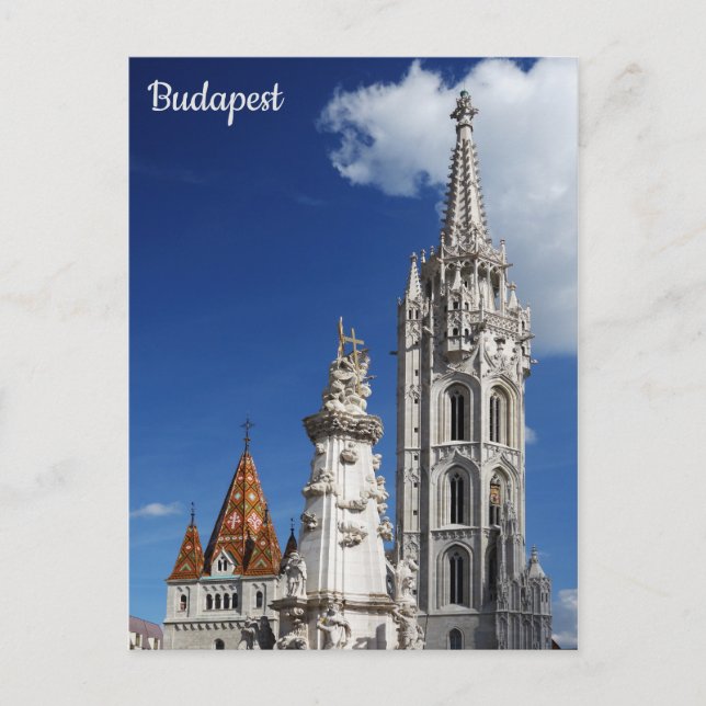 Budapest Hungary Matthias Church Postcard (Front)