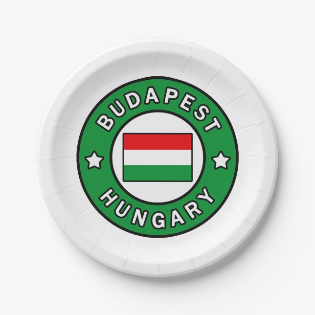 Budapest Hungary Paper Plate (Front)