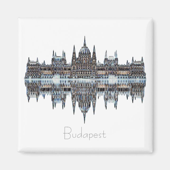 Budapest Hungary Parliament Architecture Magnet (Front)