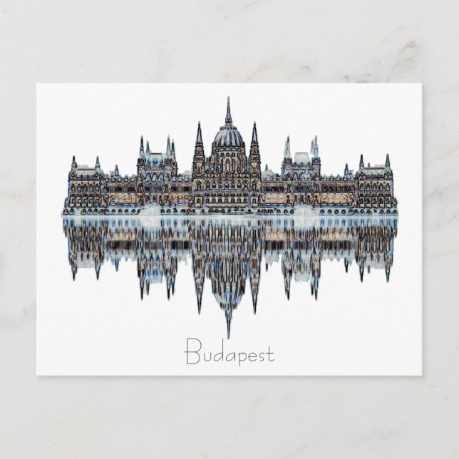 Budapest Hungary Parliament Architecture Postcard (Front)