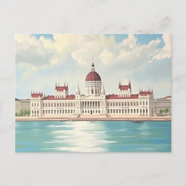 Budapest Hungary  Parliament Building Postcard (Front)