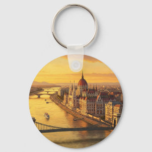 Budapest Hungary Parliament Building Travel Key Ring