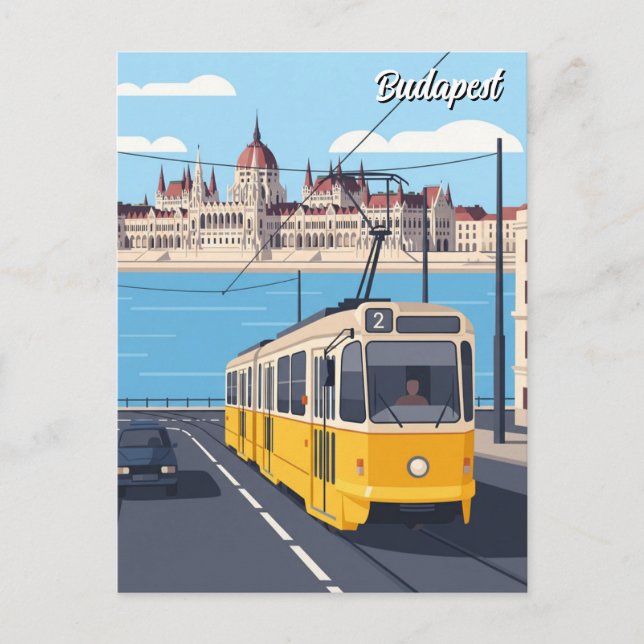 Budapest Hungary Parliament Building Travel Postcard (Front)