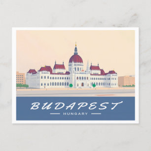 Budapest Hungary Parliament Building Travel Postcard