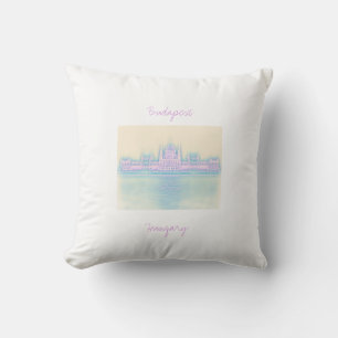 Budapest Hungary Parliament City Pillow Cushion
