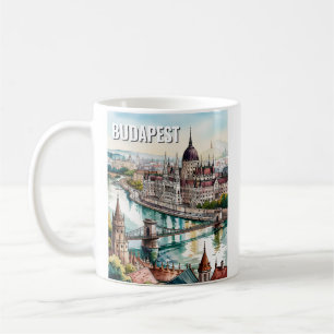 Budapest Hungary Parliament Danube River Skyline Coffee Mug