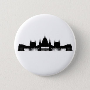 budapest hungary parliament palace architecture 6 cm round badge