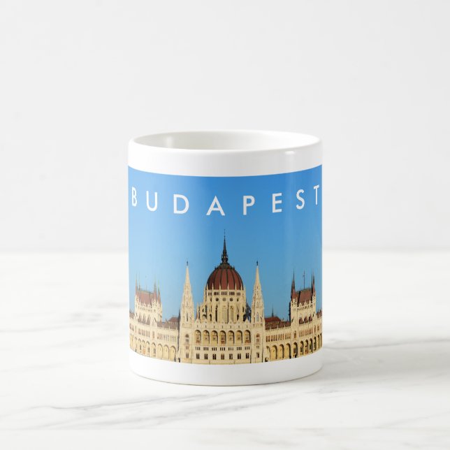 budapest hungary parliament palace architecture coffee mug (Center)