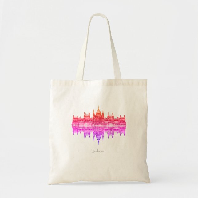 Budapest Hungary Parliament Sketch Tote Bag (Front)