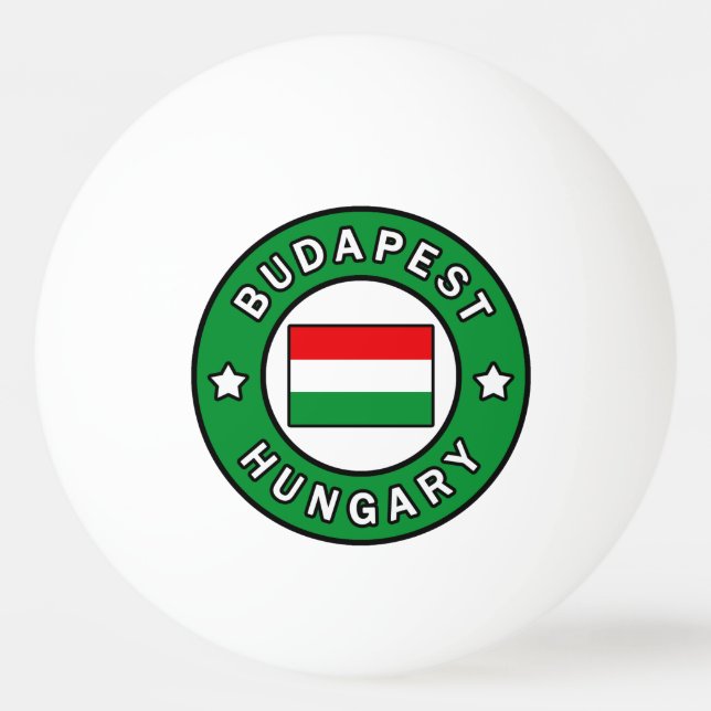 Budapest Hungary Ping Pong Ball (Front)