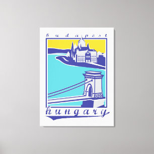 Budapest, Hungary, poster Canvas Print