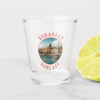 Budapest Hungary Retro Distressed Circle