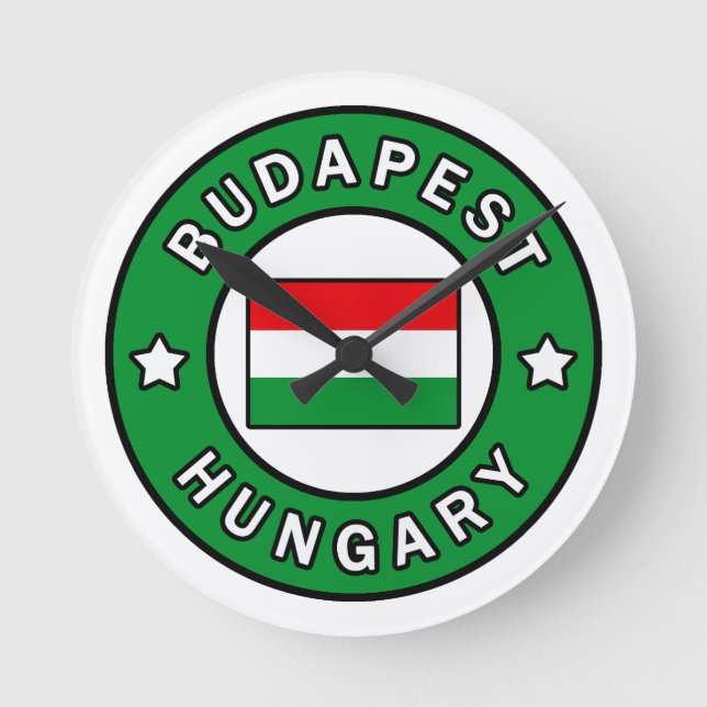 Budapest Hungary Round Clock (Front)