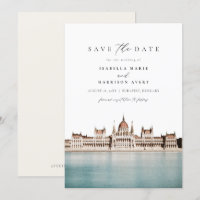 BUDAPEST, HUNGARY Skyline Save the Date Invitation