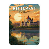 Budapest Hungary Travel Art Vintage