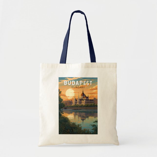 Budapest Hungary Travel Art Vintage Tote Bag (Front)