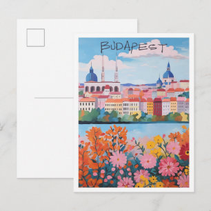 Budapest Hungary Travel City Aesthetic Postcard